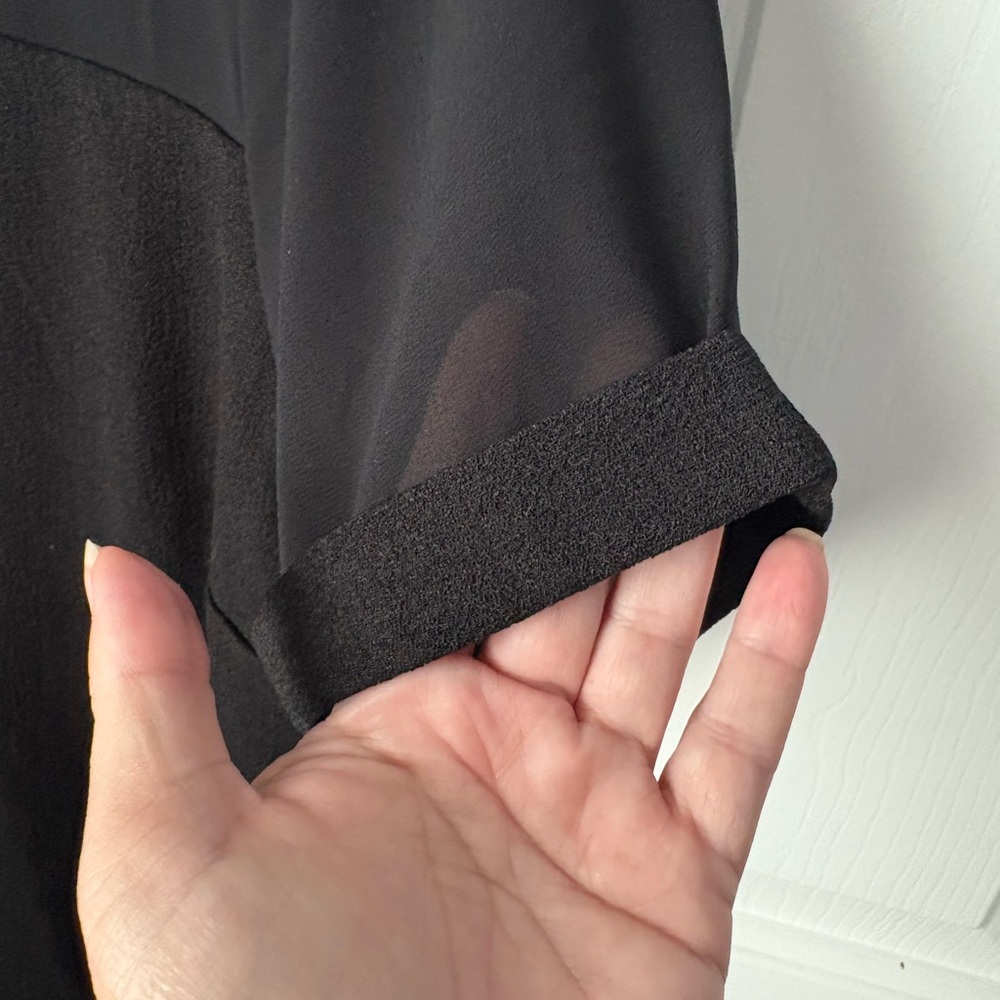 Eesome Elegant Black Chiffon Dress - Picture 6 of 8